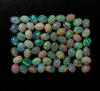 Natural Ethiopian Opal Oval Cabochon Loose Gemstone Lot 20 Pcs Multi Fire Opal Cabochon Gemstone For Jewelry Making