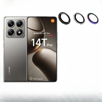 Luxury Rear Camera Lens Protector for Xiaomi Mi 14T Pro Back Metal Ring Glass Colorful Positioning Phone Accessories Full Protective Case