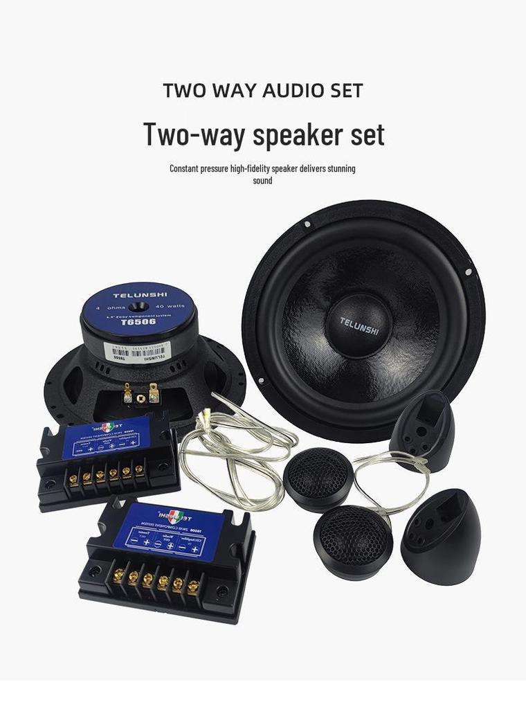 6.5" 2-Way Car Door Speaker Set for Audio Upgrade