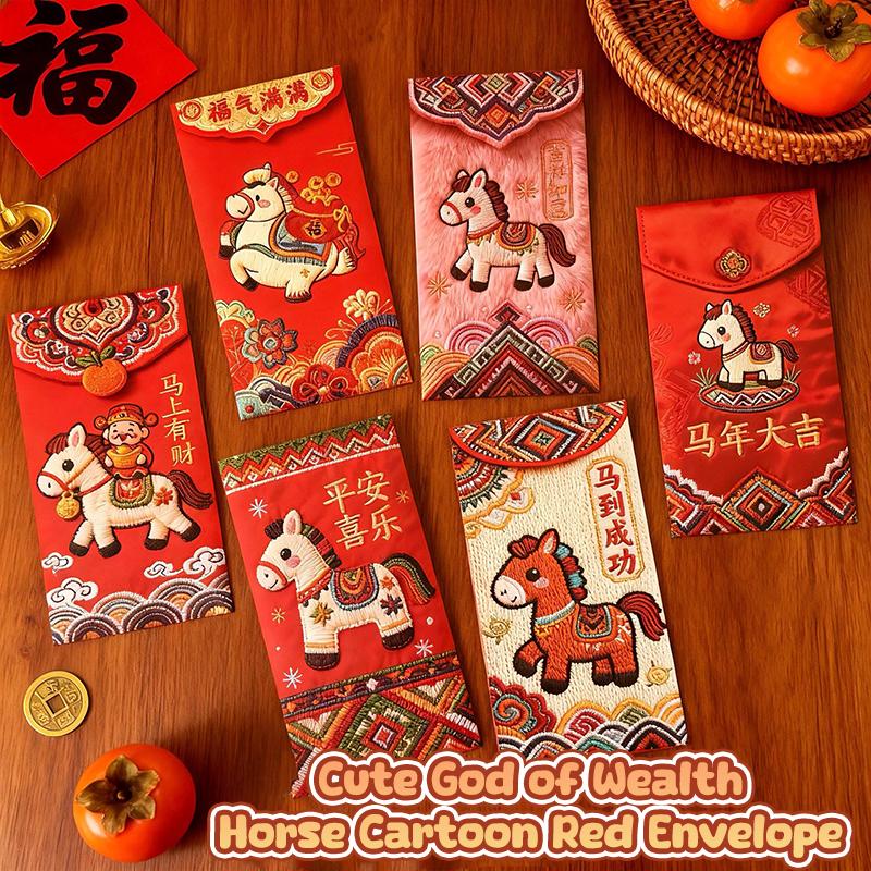 6Pcs Year Red Envelope Horse Year Red Envelope Chinese Spring Festival Hongbao Lucky Money Pocket 2026 Year Decorations