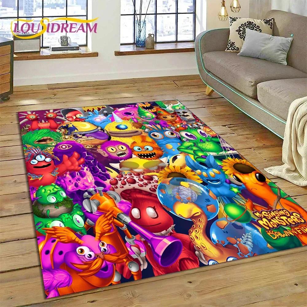 3D-Spiel „My Singing Monsters“ Cartoon-Teppich für Schlafzimmer, Wohnzimmer, Zuhause, Sofa-Dekoration, Kinderspiel, große Dekor-Bodenmatte