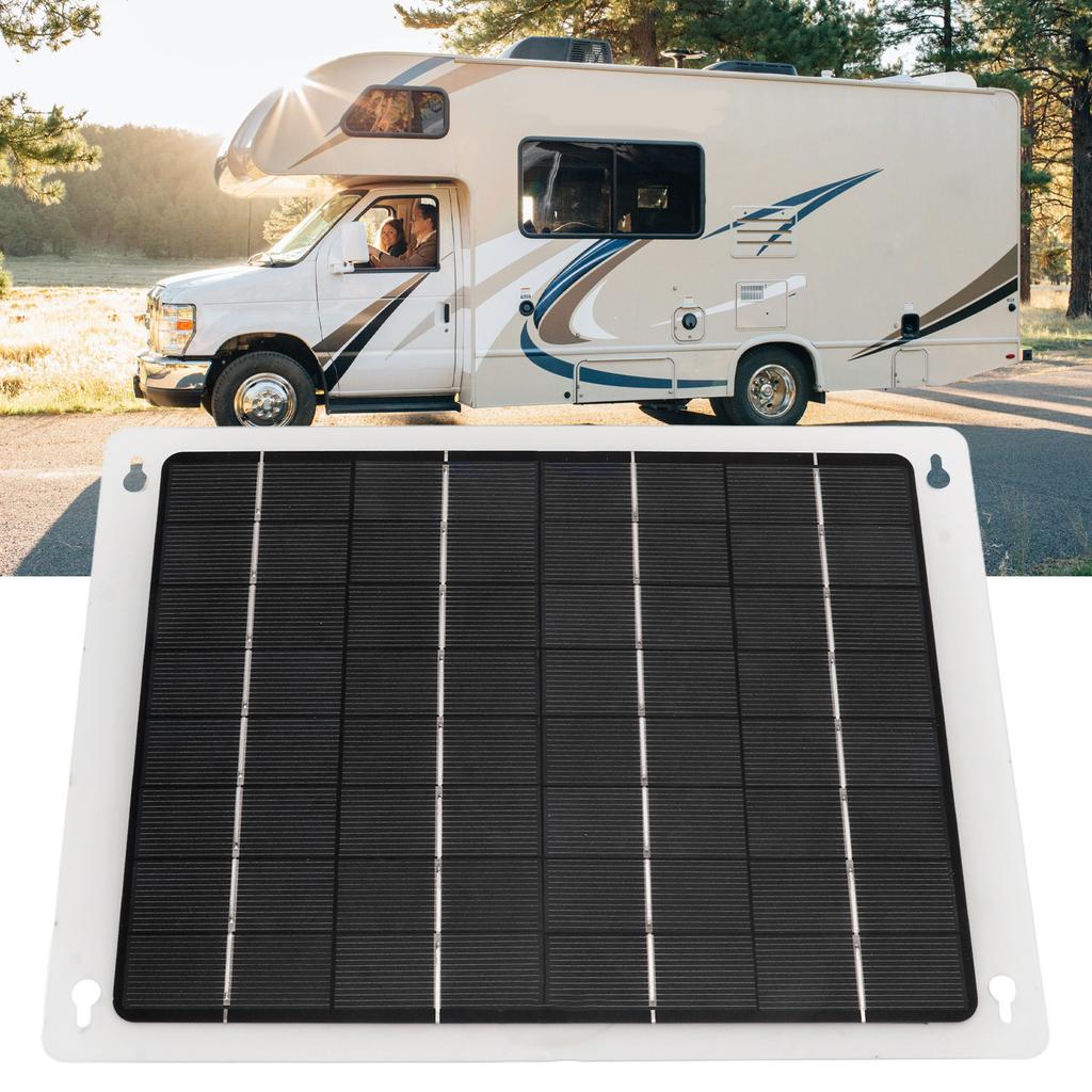 20W 12V Solar Panel Polysilicon Battery Charger Panel Dual USB Charging Port Obd Cable for Car RV Ch