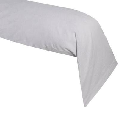 Bolster Cover - HOME DECO - 45 X 185 Cm - 100% Cotton - Light Grey - Tight Weave