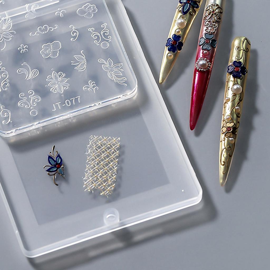 Silikon Nail Art Formen Schmetterling Nail Art Vorlage Formen Silikon Textur für Kosmetikerinnen und Nail Art Lernende