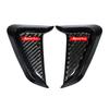 Black Carbon Fiber Look ABS Car Side Fender Ventilation Air Vent Cover Trim 2Pcs