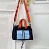 Cloth Nylon Crossbody Bag Contrast Color Drawstring Bucket Bag Fashion Shoulder Pouch  Students