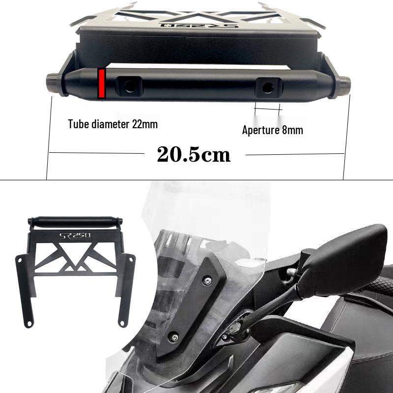 Wuji SR250GT Navigation Bracket: Multifunctional Phone Holder & Extension Bar Hook Rack