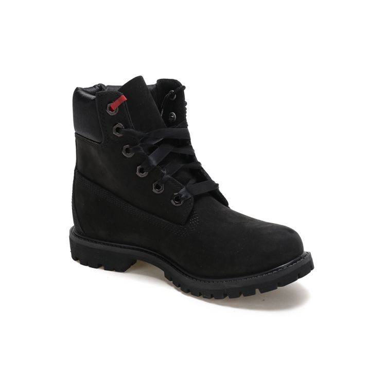 Timberland 6 Inch Premium Red Tag Boot Black Nubuck Women A1TJQ
