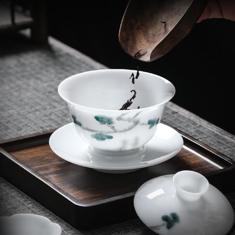 MULTIPOTENT Hand-Painted Sancai Gaiwan Tea Bowl