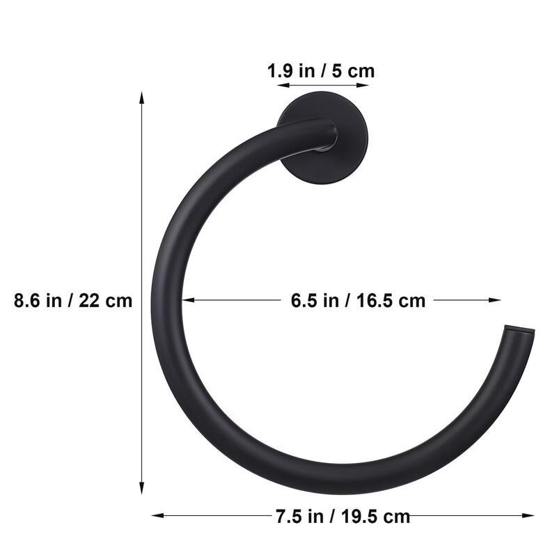 MDNG Semi-circular Black Towel Ring