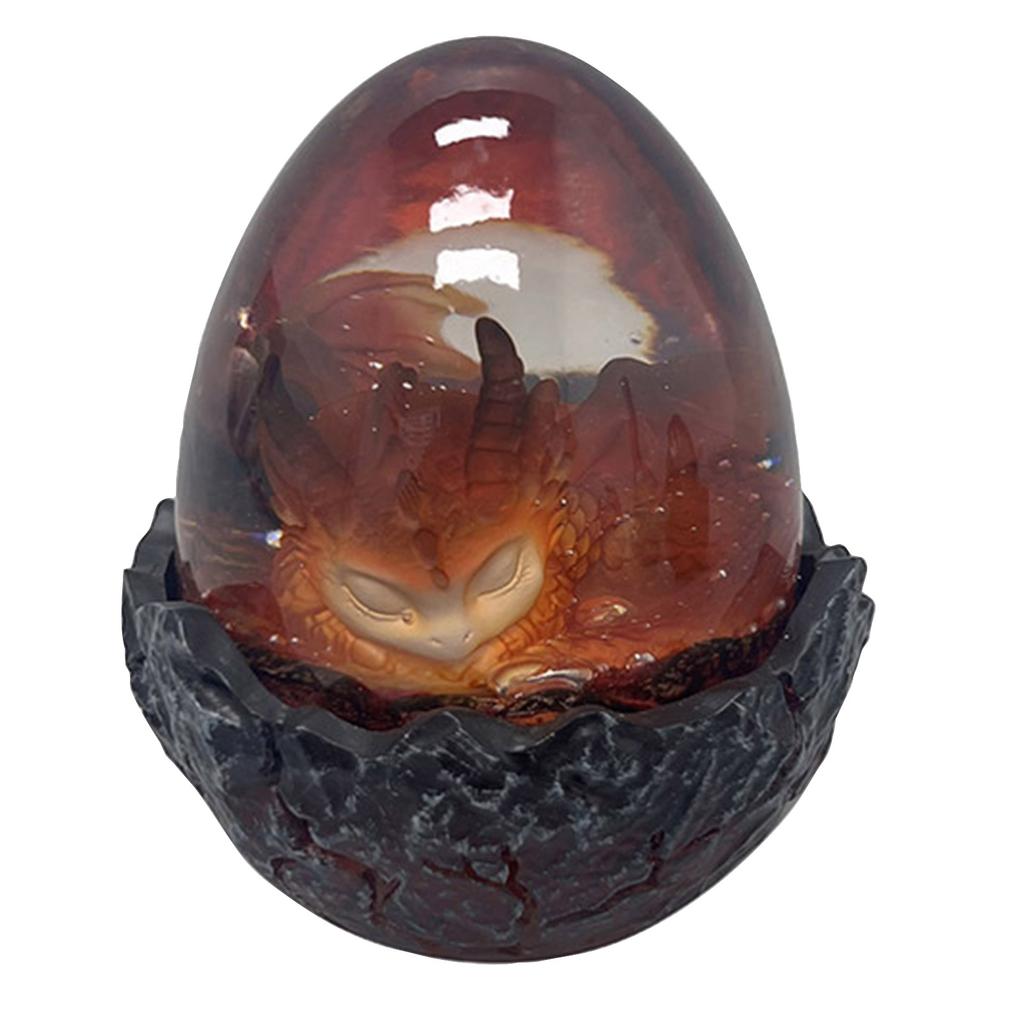 Egg Glowing Resin Desk Decoration with Breathing Light for Home Shelf Decor