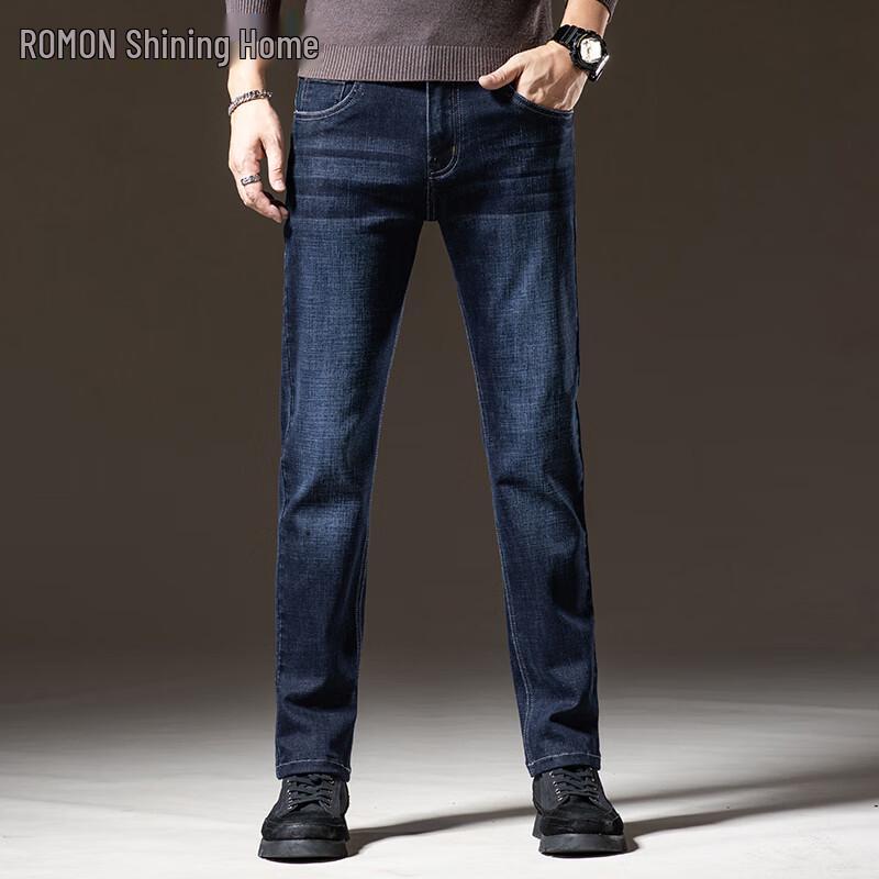 

ROMON Men s Loose Fit Straight-Leg Jeans 36