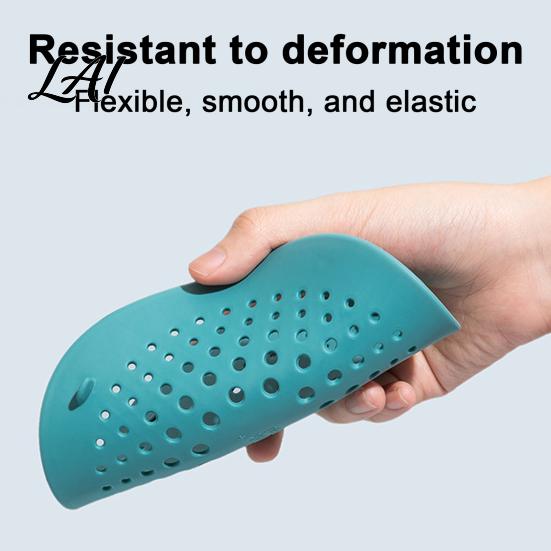 Bathroom Hair Catcher Kitchen Sink Strainer Mat with Suction Cup Food Residue & TPR Drain Filter Floor Cover Anti Clogging Mesh for Odor Proof