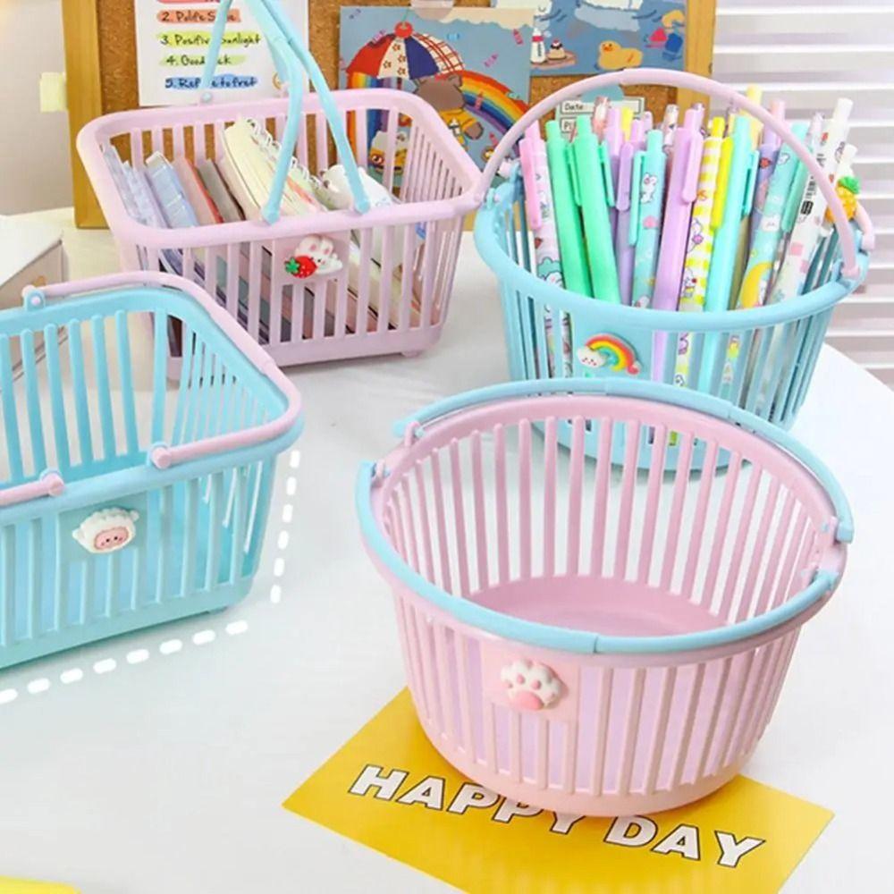 

Настольная корзина для хранения канцелярских принадлежностей, косметики, стеллаж для хранения мелочей, органайзер, коробка