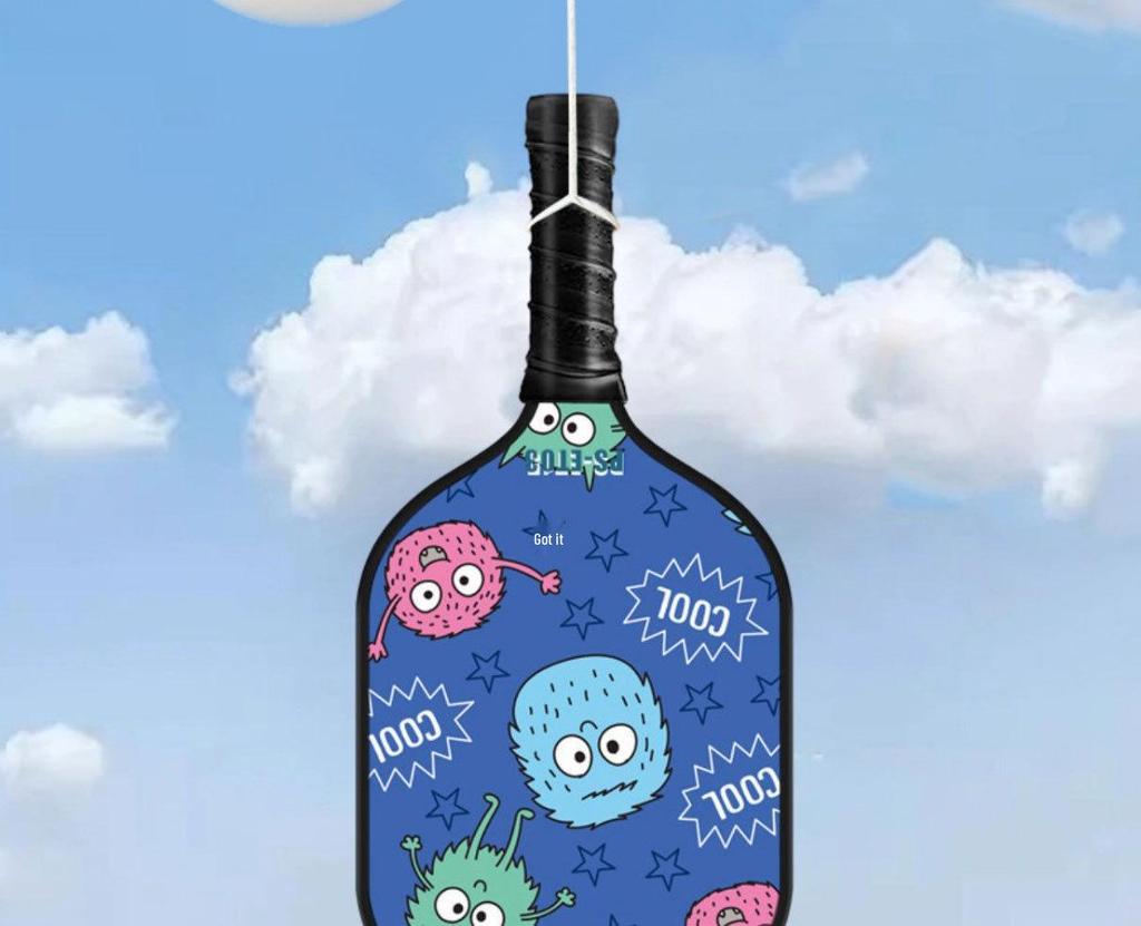 Children's Cartoon Fiberglass Pickleball Paddle Set