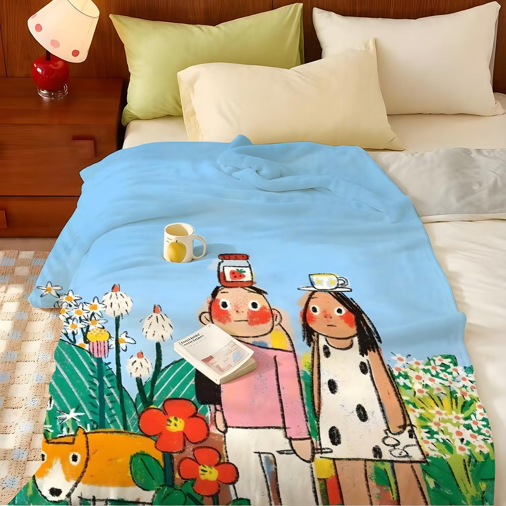 Artist P-Pdohk Throw Flannel Throw Blanket, Lightweight Cozy, Durable Washable Cute Cool