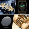 Men's Waterproof Luminous Tourbillon Leather Watch with Fashionable Motorcycle Gear Design