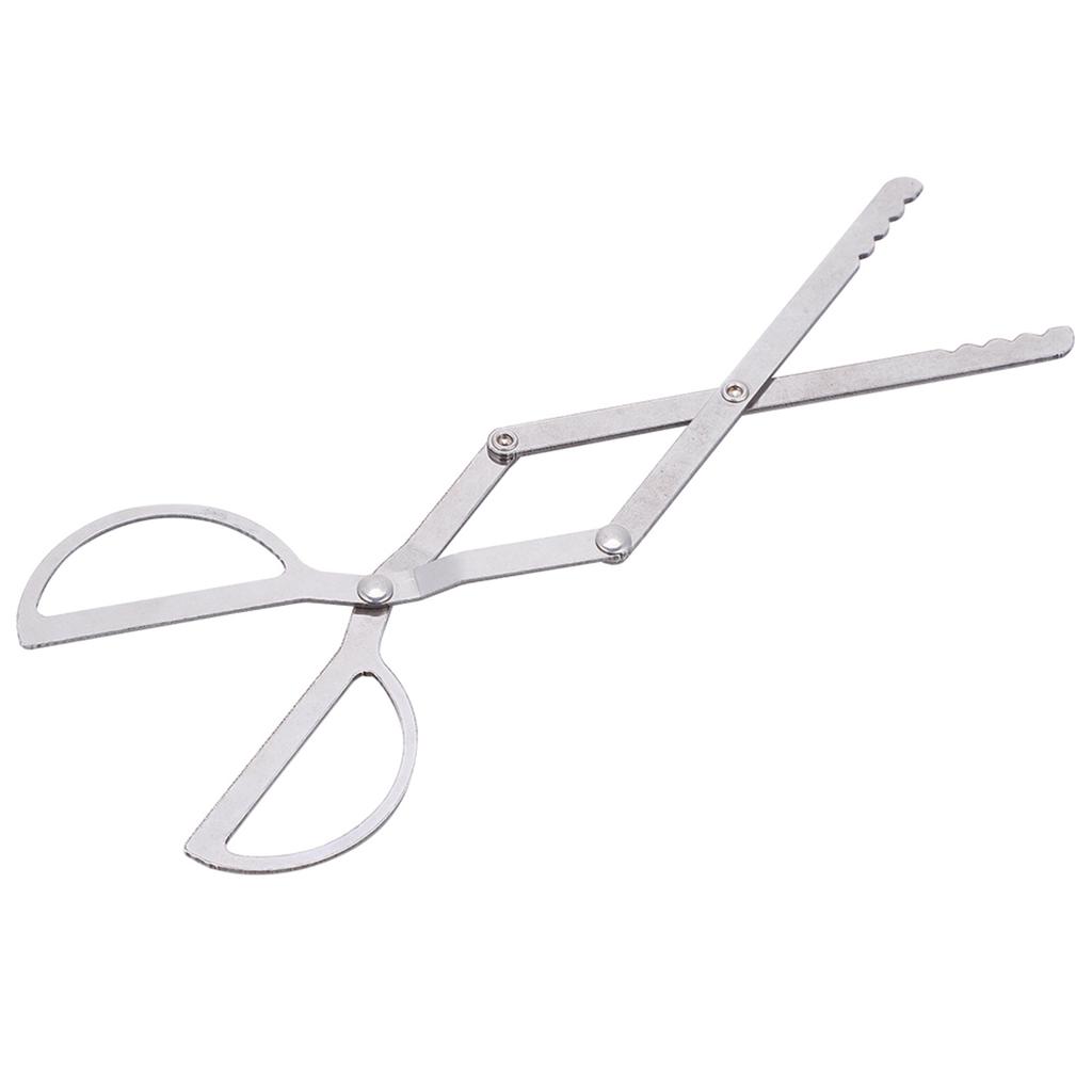 Protable Stainless Steel Folding Fire Tongs Outdoor Camping Hiking Stove Accessory