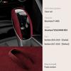 car suede leather gear shift knob cover trim frame F For Alfa Romeo Stelvio 2017 2018 Giulia 2016 2017 2018 interior decorations
