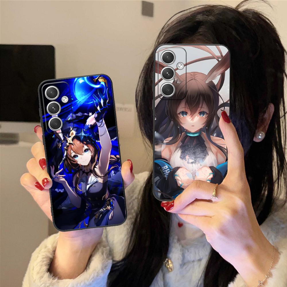 Arknights Amiya Mobile Phone Case for Samsung Galaxy S25 S24 S23 S22 S21 S20 Note20 Plus FE Ultra Colour Protective Luxury Cover