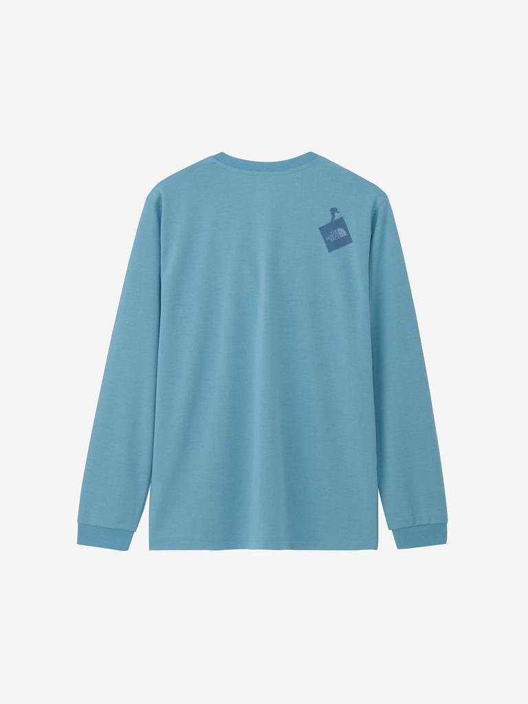 North Mountaineering Logo Crew Pale Size S [The Face] Long-Sleeve T-Shirt, Teal,