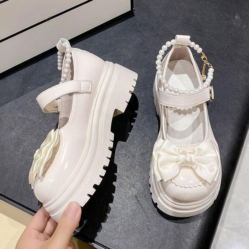 Nouvelles chaussures de printemps et d'automne à la française pour femmes, chaussures en cuir confortables et à semelle souple, assorties à tout