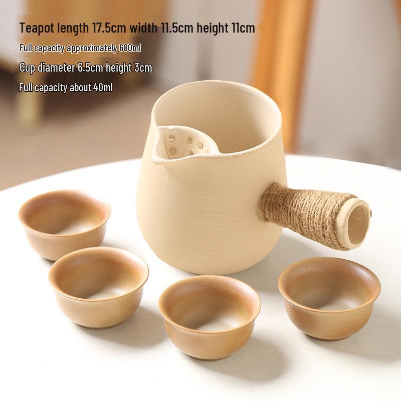 High-Temperature Resistant Ceramic Stove and Teapot Set for Outdoor Tea Brewing and Roasting