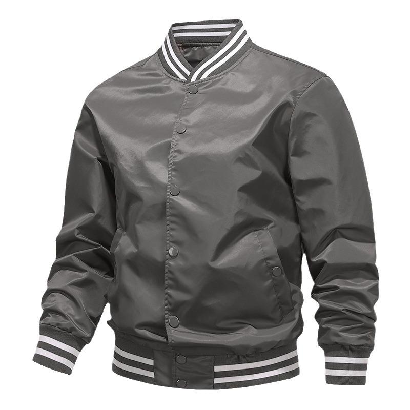Autumn American Stand-up Collar Flight Jacket Sports Casual Men's Versatile Daily Baseball Jersey