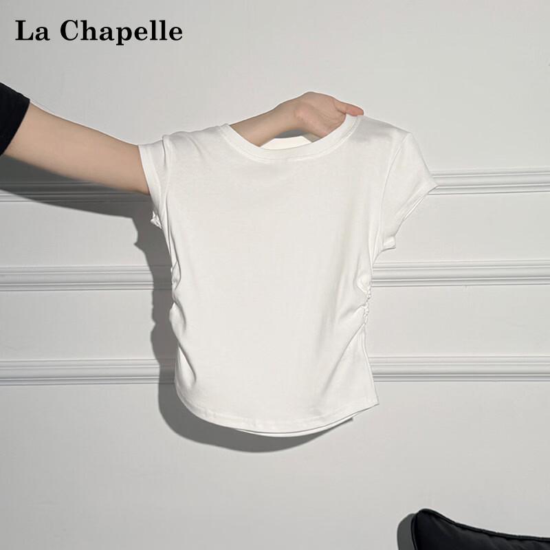 La Chapelle Women s Round Neck Slimming T-Shirt 2XL белый