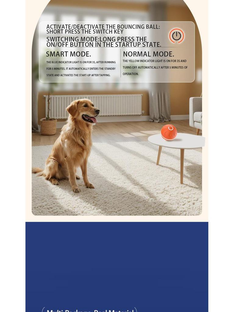 Intelligenter Schwerkraft-Hüpfball: Elektrisches Haustierspielzeug für Selbstbeschäftigung und gegen Langeweile