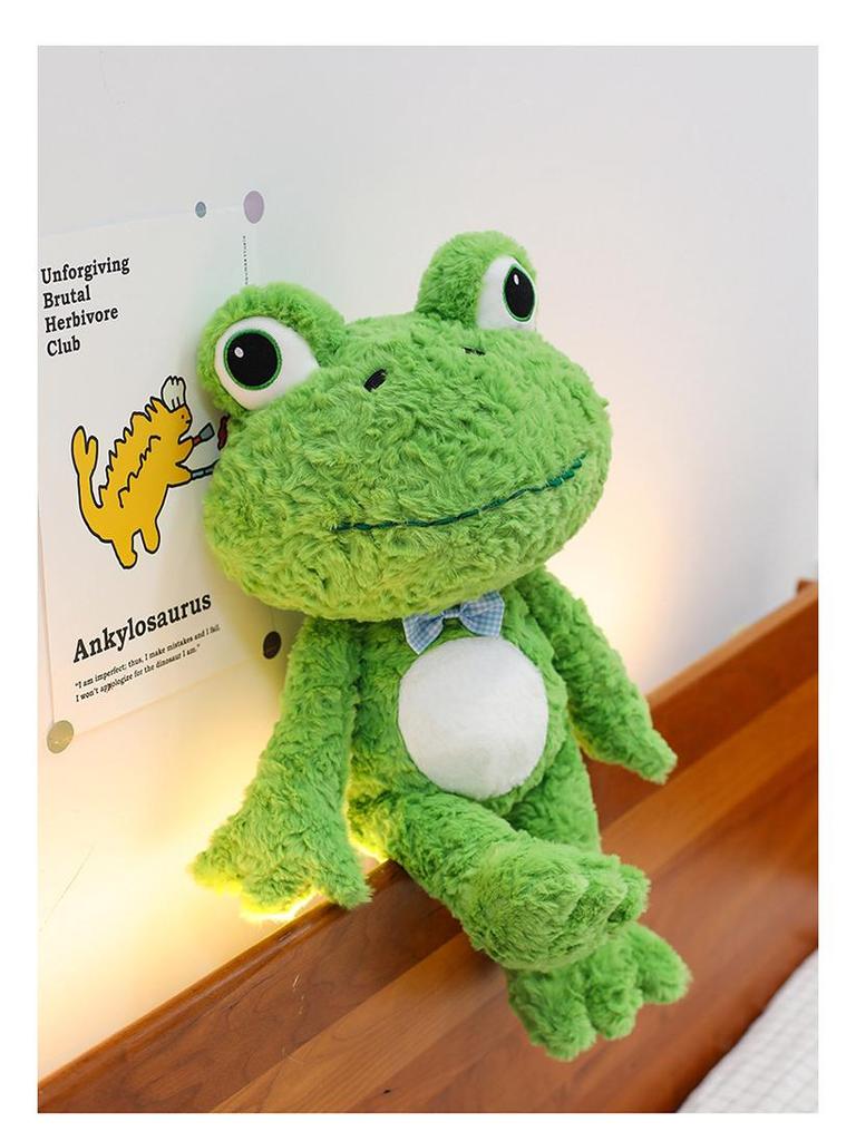 Green Frog Plush Toy - Large Soft Doll for Girls, Sleeping Hug Pillow