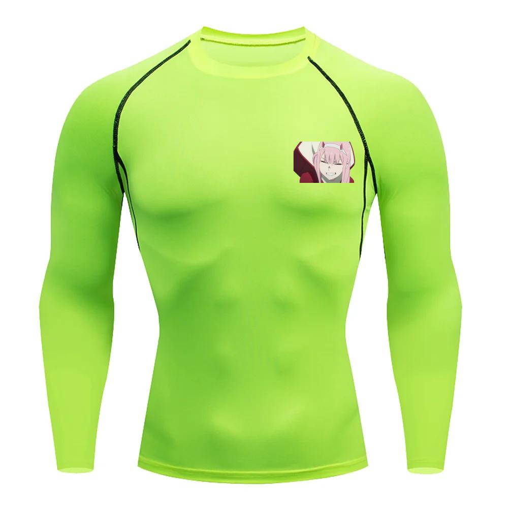 For Men Summer Athletic Compression T-Shirt Breathable Quick-Dry High-Elasticity Short Sleeve Tee with Bold Zero Two Graphic Gym