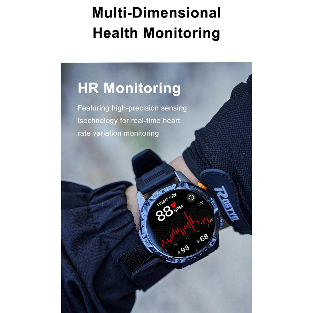 Smartwatch for outdoor sports, Bluetooth calling, compass, men's
