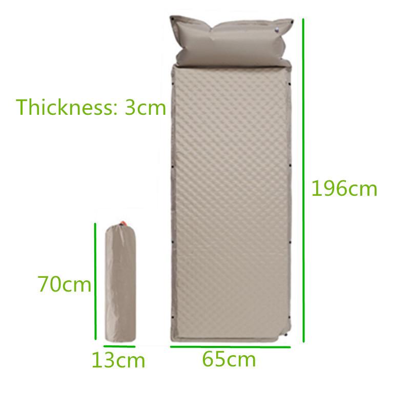 Camping Self Air Mattress Folding Waterproof 5cm Thicken Self Inflating Sleeping Mat Hiking Air Bed Camping Mat with Pillow