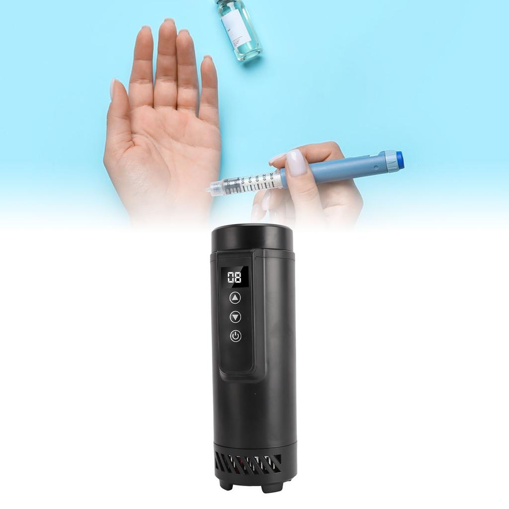 30H Medicine Insulin Pen Cooler Box for Travel Holds Up 5 Insulin Pens Diabetic Insulated Medicine Travel Cooler with Carrying Bag