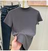 Fashion Round Neck Short Sleeve Casual T-shirt for Women Summer Slim Fit Base White T Shirt Women Plus Size Solid Office Lady Simple Tee Tops 24488