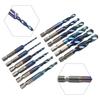 12PCS Hex Shank HSS Drill Bits Set For Aluminum Iron Metal Wood Plastic