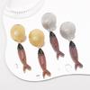 Orecchini pendenti bohémien in stile coreano orecchini vintage con animali orecchini con ciondolo a forma di pesce vacanza