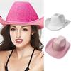 Space Cowgirl Hat for Adult Cowboy Hat with Sequins Surface Rave Hats Fits Most Women and Girls for Theme Party