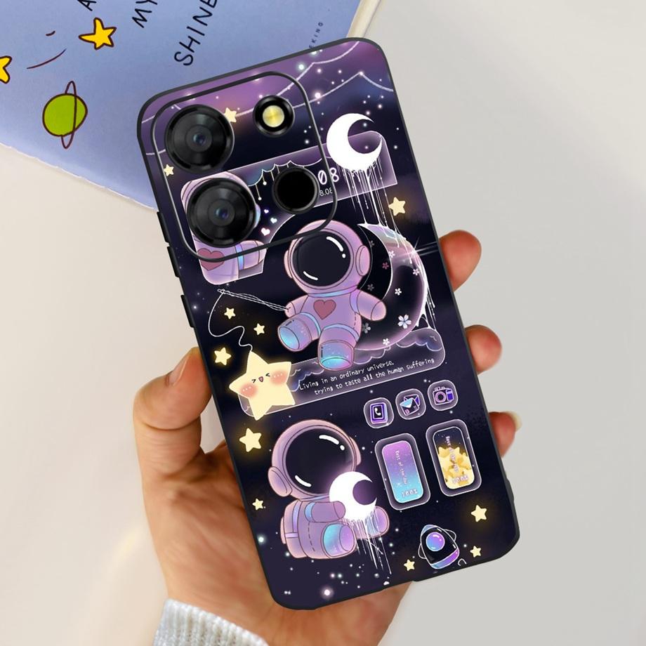 For Itel A60 A70 A27 A48 Phone Case Back Cover Matte Slim Soft TPU Silicone Bumper Child Fashion Cartoon Pattern Fundas ITELA60s