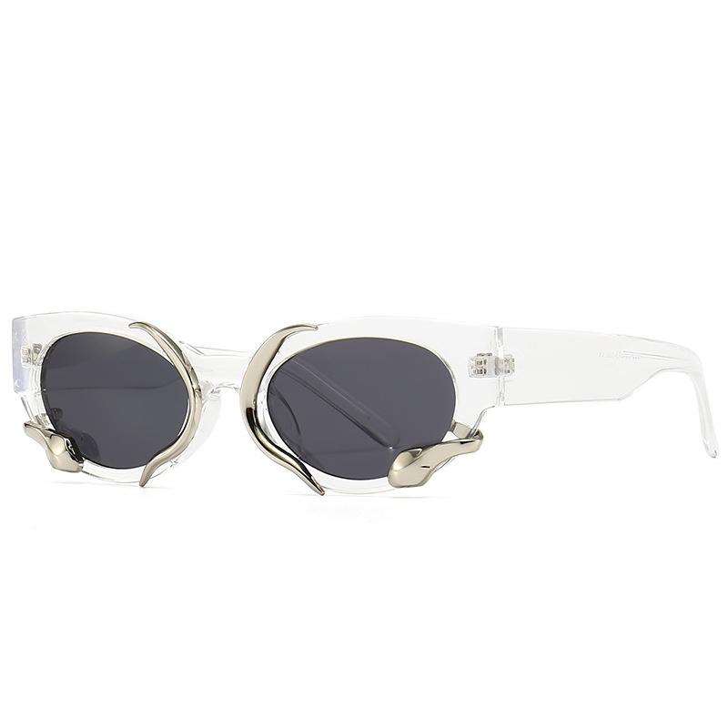 Luxury Cat Eye Sunglasses Women Designer Fashion Small Frame Sun Glasses Female Hip Hop Retro Shades Mirror Lens