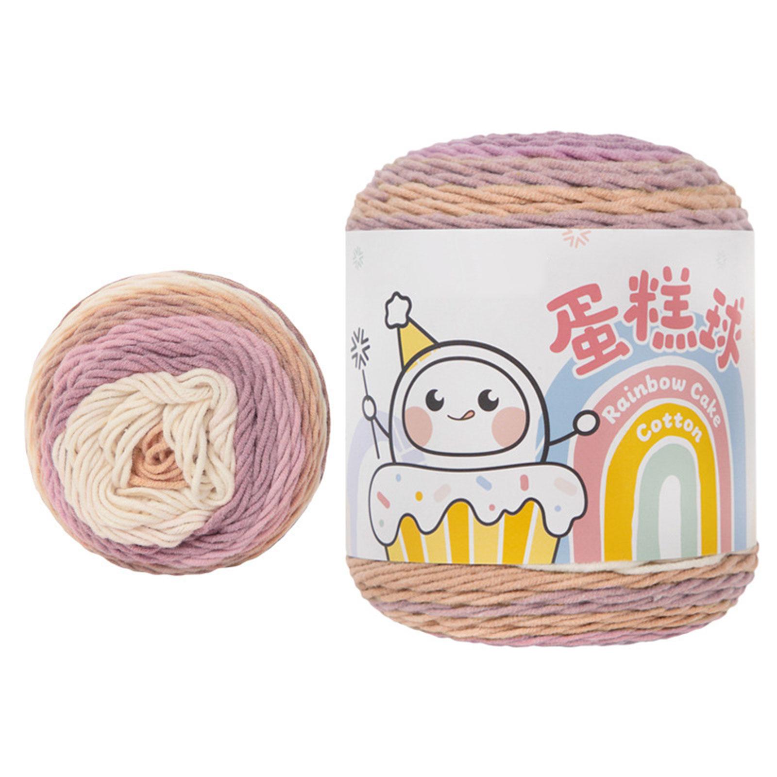 

Пряжа для вязания Градиентная пряжа для торта Мягкая пряжа Градиентная пряжа для вязания крючком Хлопковая пряжа Пряжа Fairyland Rainbow Аксессуары для вязания 17