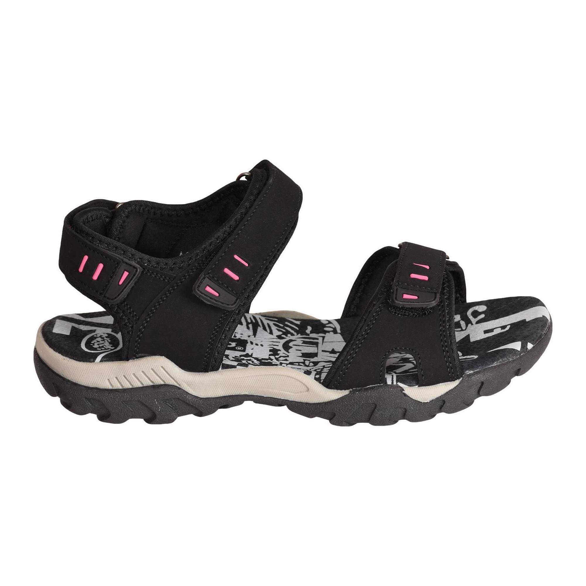 PDQ Damen/Damen Toggle & Touch Fastening Sportsandalen 8 UK schwarz
