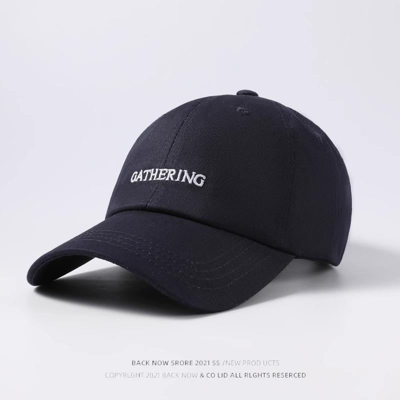 

1pc Casual Solid Color Baseball Caps for Women,Letter Embroidery Peaked Cap Snapback Hats Sun Visors Girl Bonnet Casquette Adjustable темно-синього кольору