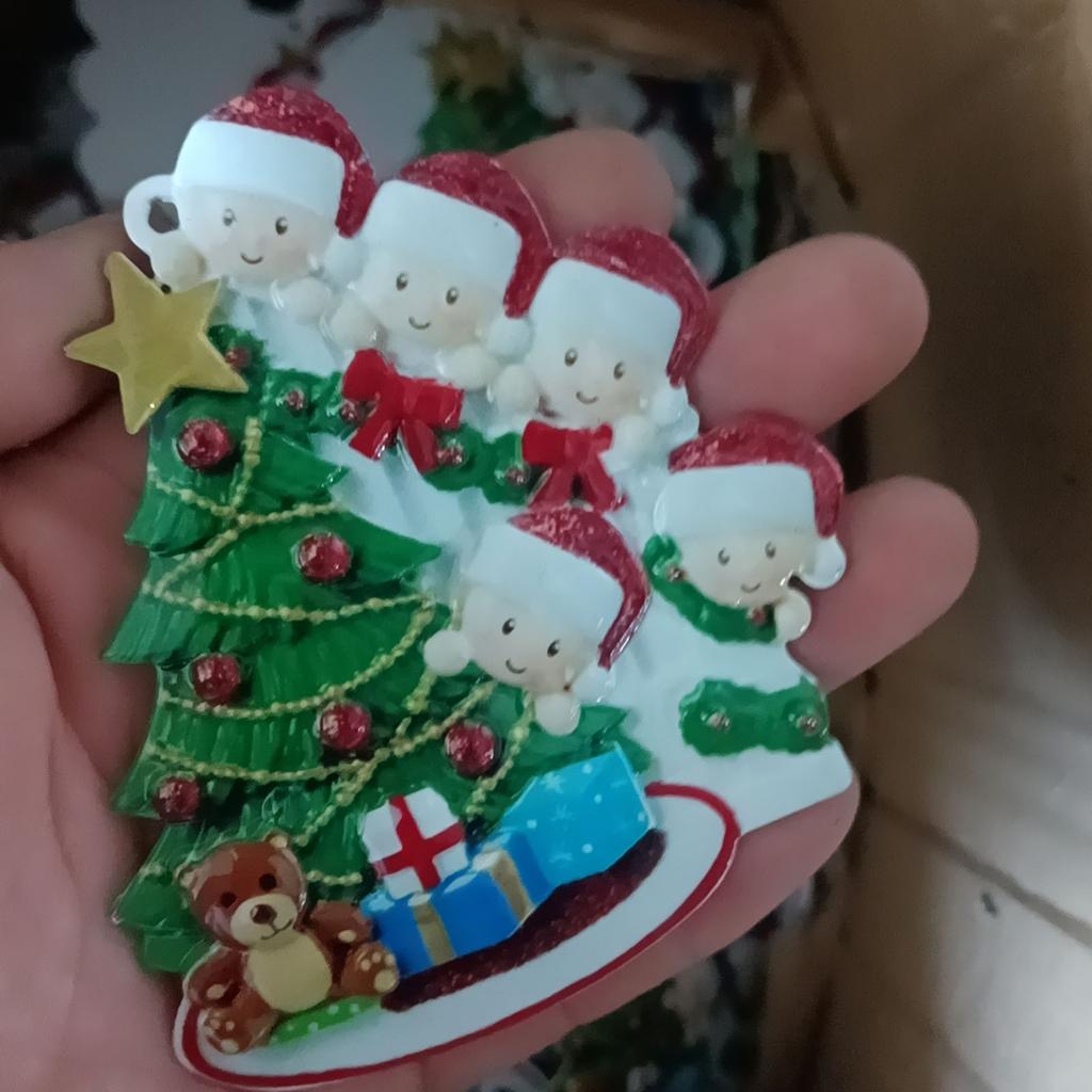 Resin Family Name Blessings Christmas Pendant Christmas Tree Ornaments Pendant