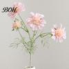 Faux Chrysanthemum Flowers Artificial Scabious with Bendable Long Stems, Realistic Bouquet for Living Room Flower Table Vase Centerpiece Floral