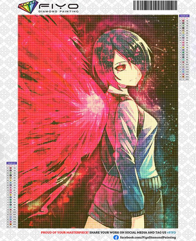DIY 5D Diamant Malerei Tokyo Ghoul Anime Volle Mosaik Diamant Stickerei Bild Strass Kreuz Stich Kits Wohnkultur cuadros