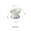 Gradient Color Elevated Ceramic Cat Bowl, Slanted Neck Protection Pet Food Bowl, Cute Raised Cat Bowl for Cats Dogs