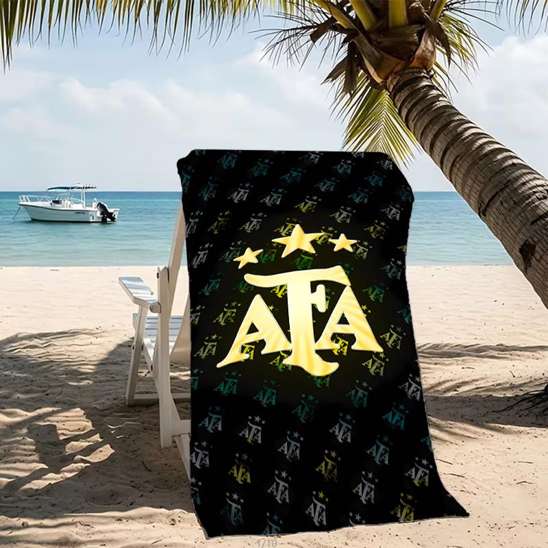 Beach Towel with Argentina Football Pattern - soft,absorbent,machine washable Lightweight&Modern,swimming,Travel Essentials