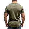 Men's Short Sleeve Shirt Vintage V-Neck Lace-Up Casual Color Summer Top